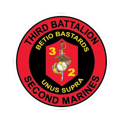 3rd Battaltion 2nd Marines (USMC) STICKER Vinyl Kiss-Cut Decal - The Sticker Space