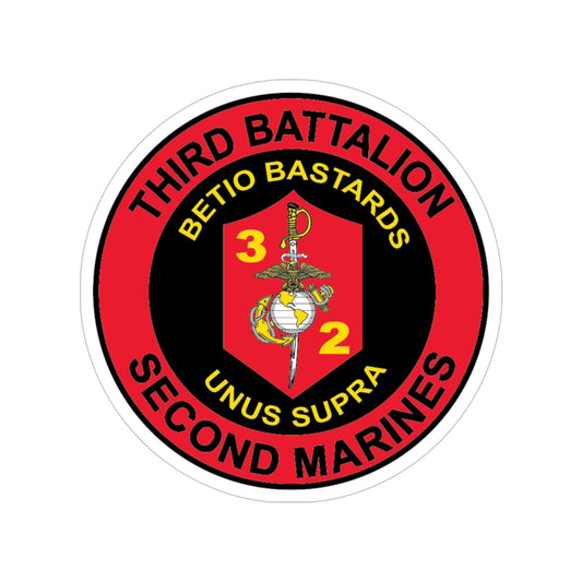 3rd Battaltion 2nd Marines (USMC) Transparent STICKER Die-Cut Vinyl Decal-6 Inch-The Sticker Space