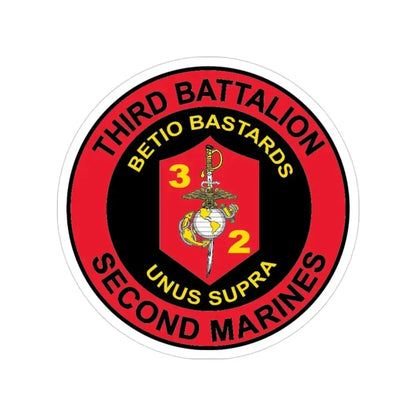 3rd Battaltion 2nd Marines (USMC) Transparent STICKER Die-Cut Vinyl Decal - The Sticker Space