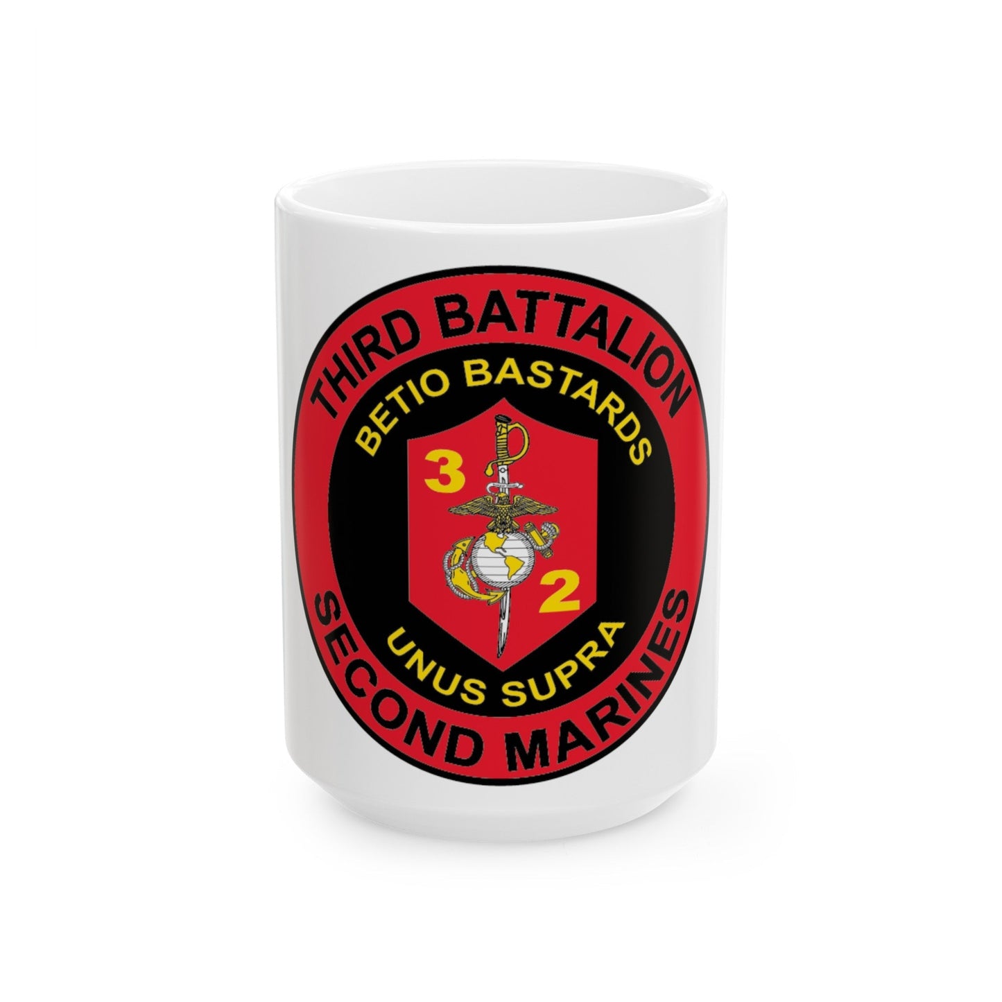 3rd Battaltion 2nd Marines (USMC) White Coffee Mug-15oz-The Sticker Space