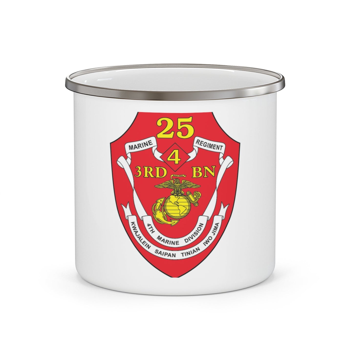 3rd BN 25th Marines 4th Marine Div (USMC) Enamel Mug-12oz-The Sticker Space