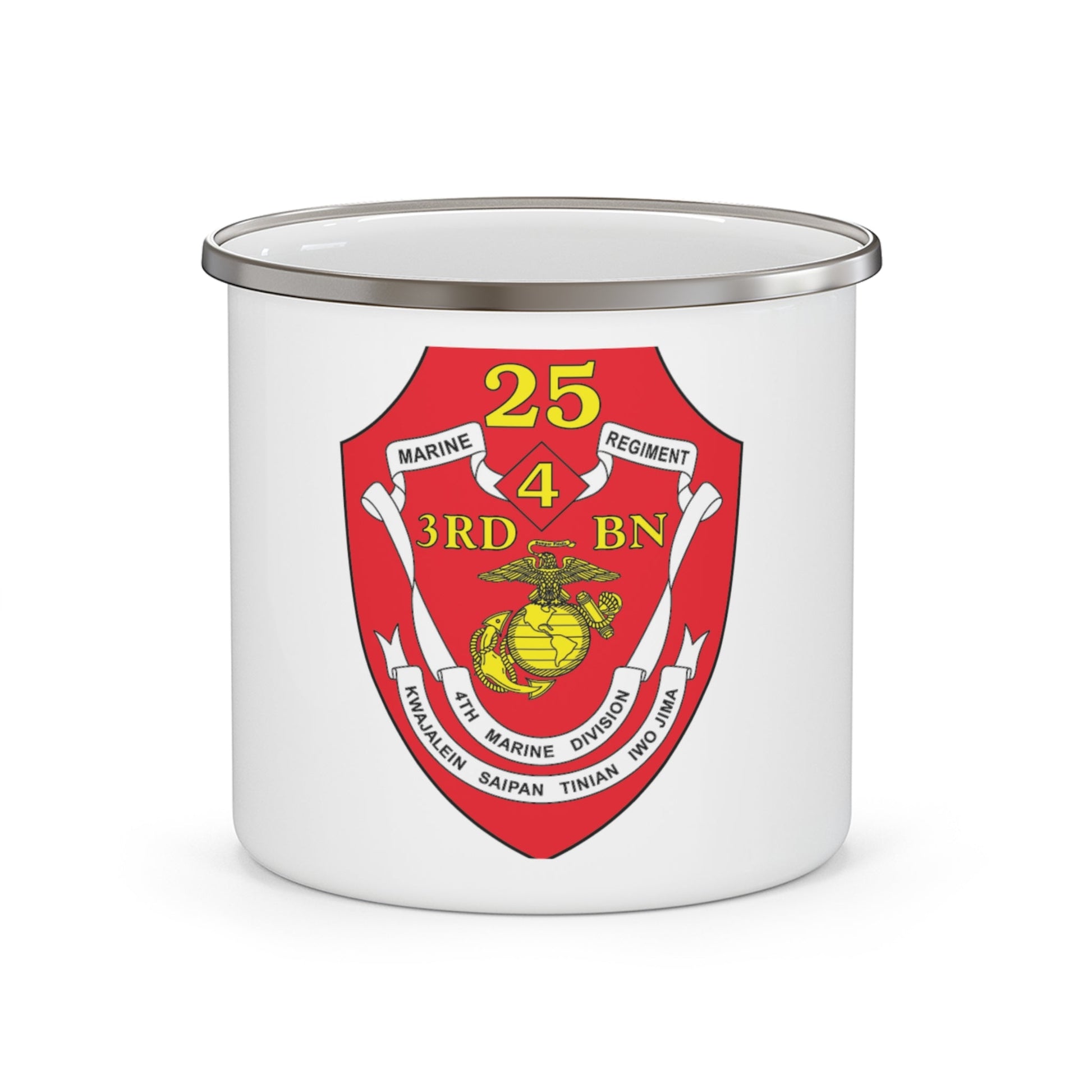 3rd BN 25th Marines 4th Marine Div (USMC) Enamel Mug-12oz-The Sticker Space