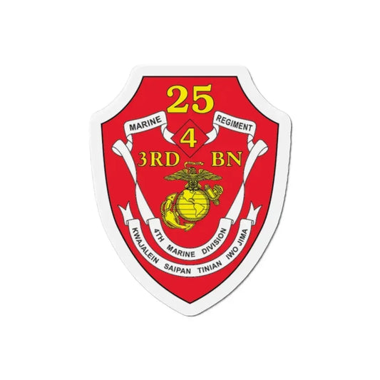 3rd BN 25th Marines 4th Marine Div (USMC) Refrigerator Magnet 2 Inch - The Sticker Space