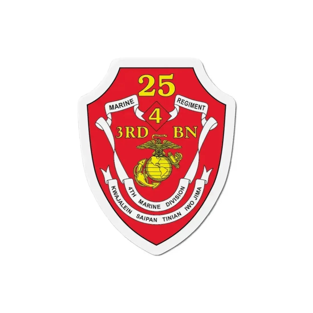 3rd BN 25th Marines 4th Marine Div (USMC) Refrigerator Magnet 3 Inch - The Sticker Space