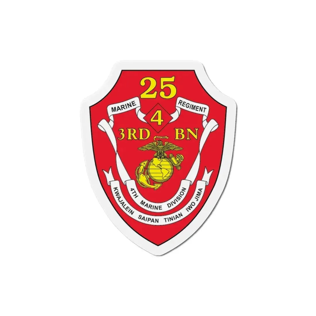 3rd BN 25th Marines 4th Marine Div (USMC) Refrigerator Magnet - The Sticker Space