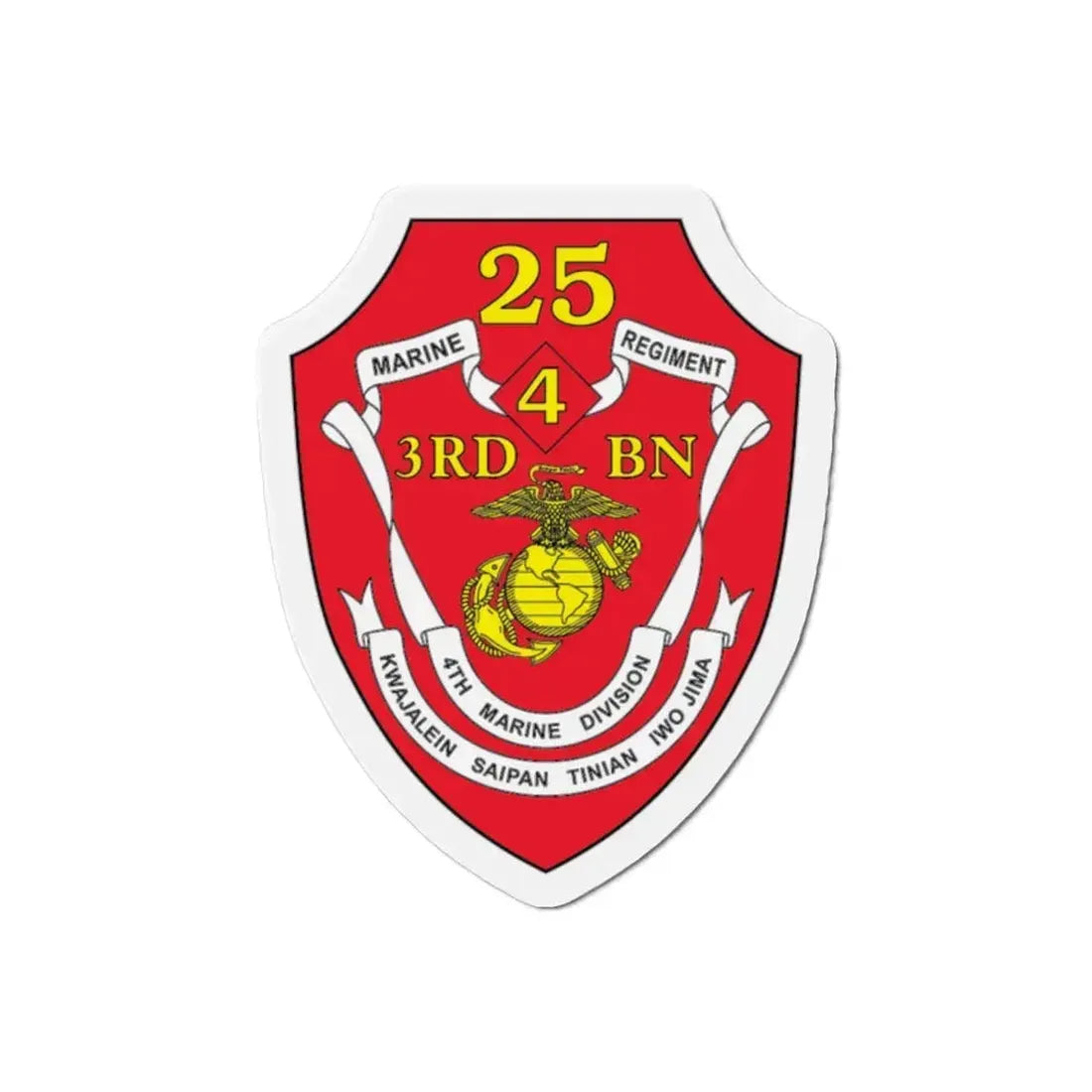 3rd BN 25th Marines 4th Marine Div (USMC) Refrigerator Magnet - The Sticker Space