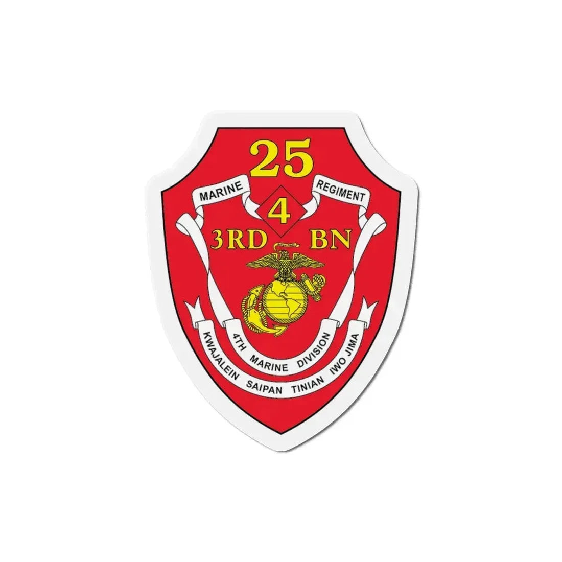 3rd BN 25th Marines 4th Marine Div (USMC) Refrigerator Magnet - The Sticker Space