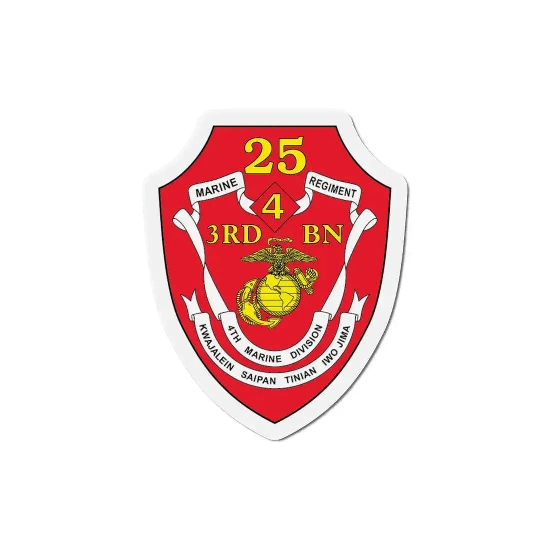 3rd BN 25th Marines 4th Marine Div (USMC) Refrigerator Magnet - The Sticker Space