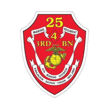 3rd BN 25th Marines 4th Marine Div (USMC) STICKER Vinyl Die-Cut Decal 5 Inch - The Sticker Space