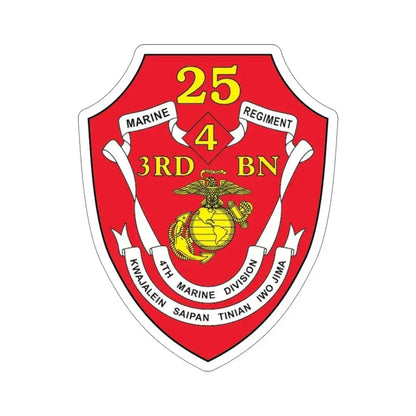3rd BN 25th Marines 4th Marine Div (USMC) STICKER Vinyl Die-Cut Decal 6 Inch - The Sticker Space