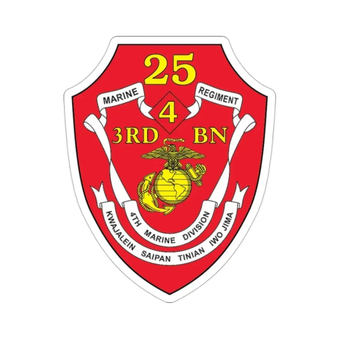 3rd BN 25th Marines 4th Marine Div (USMC) STICKER Vinyl Die-Cut Decal - The Sticker Space