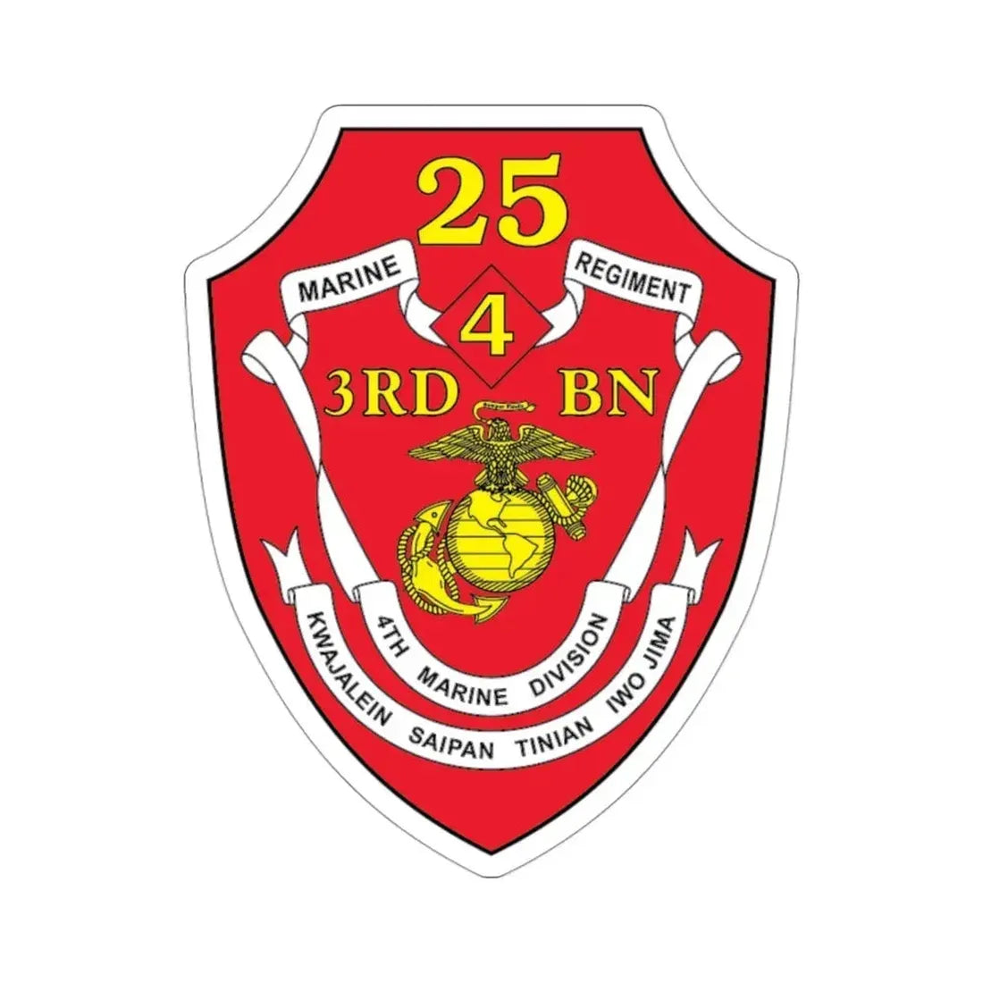 3rd BN 25th Marines 4th Marine Div (USMC) STICKER Vinyl Die-Cut Decal - The Sticker Space