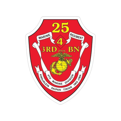 3rd BN 25th Marines 4th Marine Div (USMC) Transparent STICKER Die-Cut Vinyl Decal - The Sticker Space