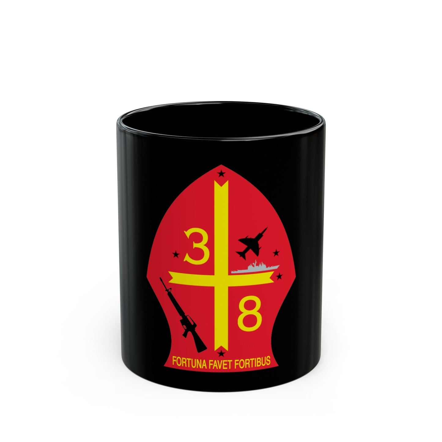 3rd Bn 8th Marines (USMC) Black Coffee Mug-11oz-The Sticker Space