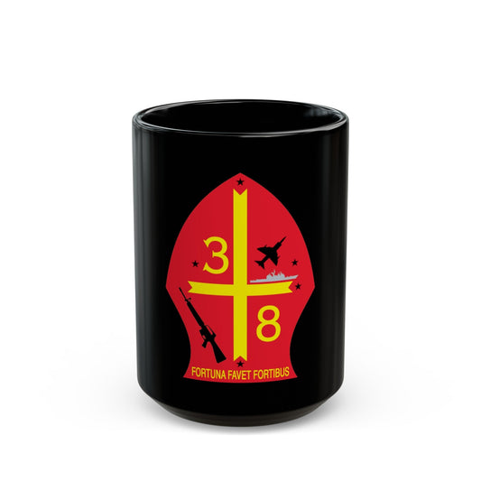 3rd Bn 8th Marines (USMC) Black Coffee Mug-15oz-The Sticker Space