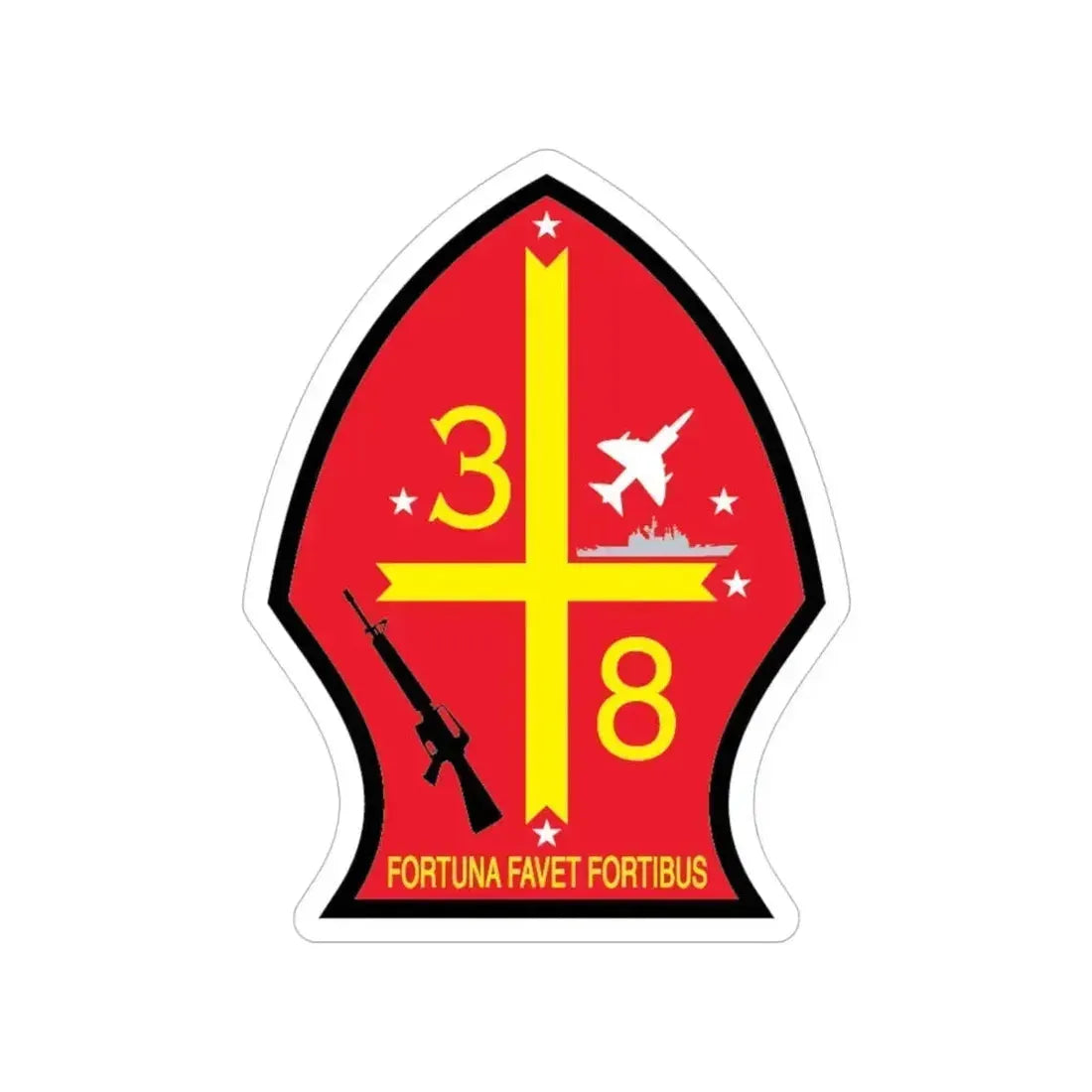 3rd Bn 8th Marines (USMC) Transparent STICKER Die-Cut Vinyl Decal 6 Inch - The Sticker Space