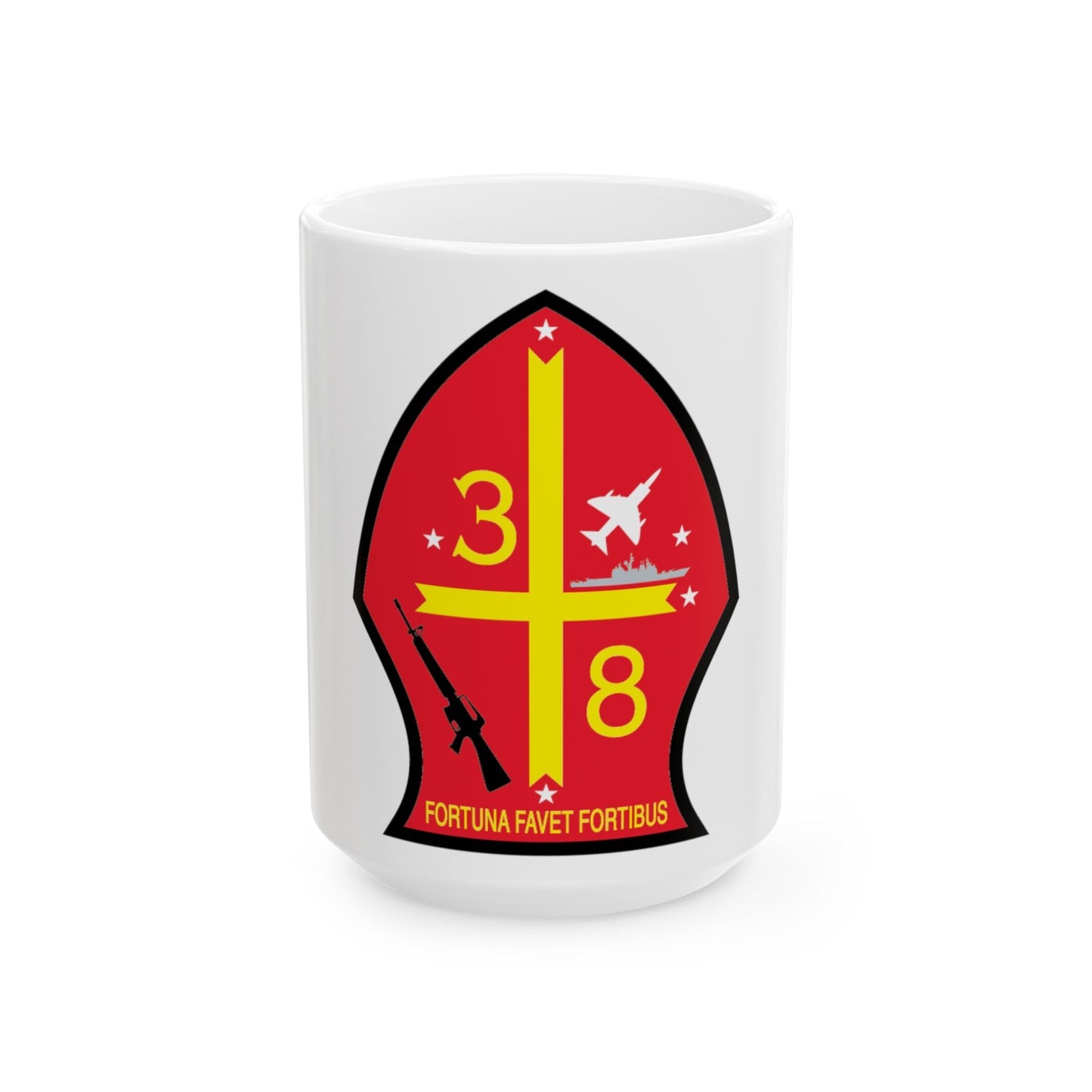 3rd Bn 8th Marines (USMC) White Coffee Mug-15oz-The Sticker Space