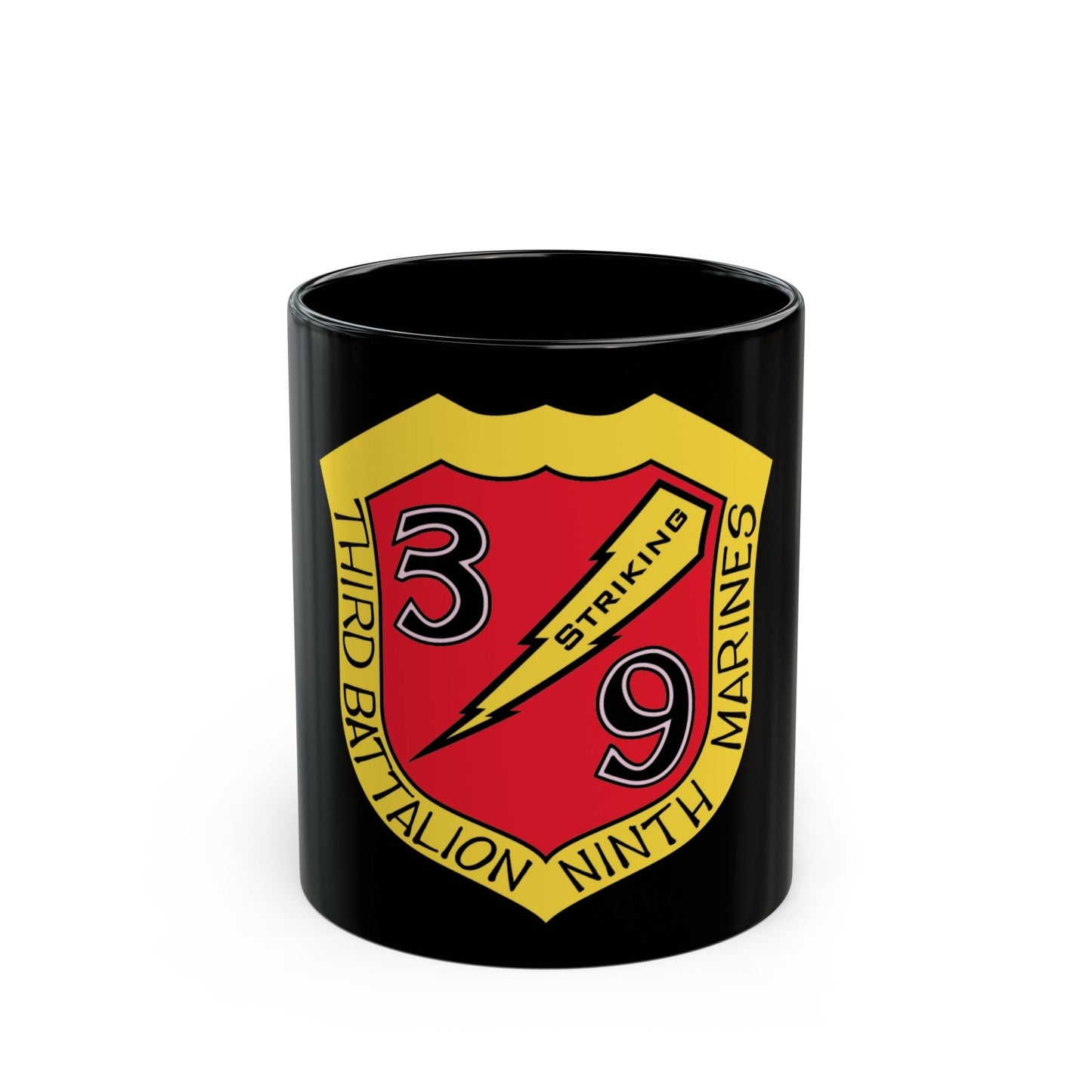 3rd Bn 9th Marines (USMC) Black Coffee Mug-11oz-The Sticker Space