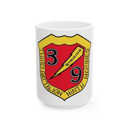 3rd Bn 9th Marines (USMC) White Coffee Mug-15oz-The Sticker Space