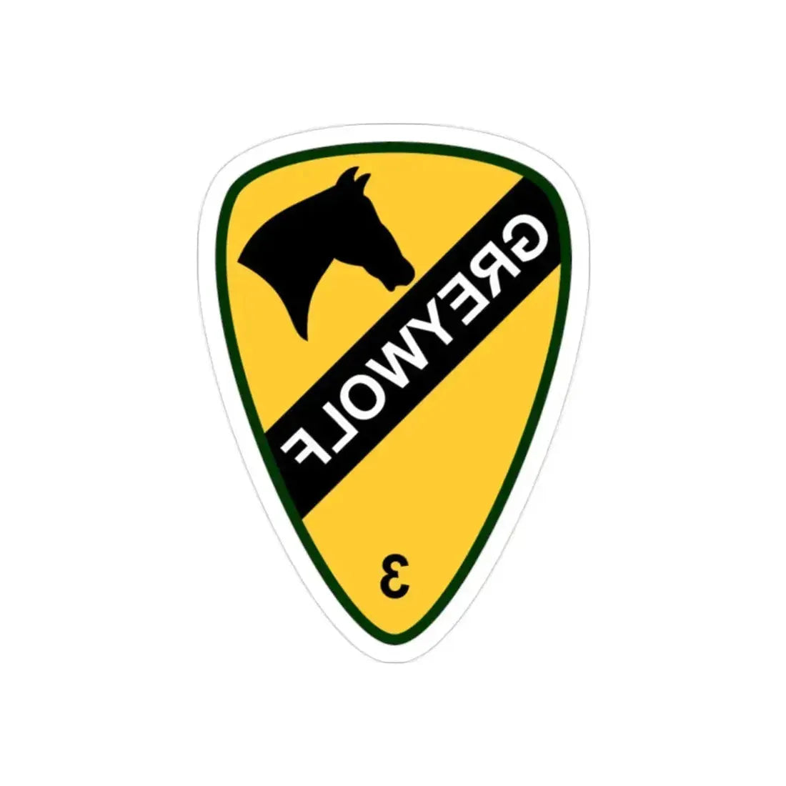 3rd Brigade Combat Team 1st Cavalry Division (U.S. Army) REVERSE PRINT Transparent Die-Cut STICKER 2 Inch Die-Cut Transparent - The Sticker Space