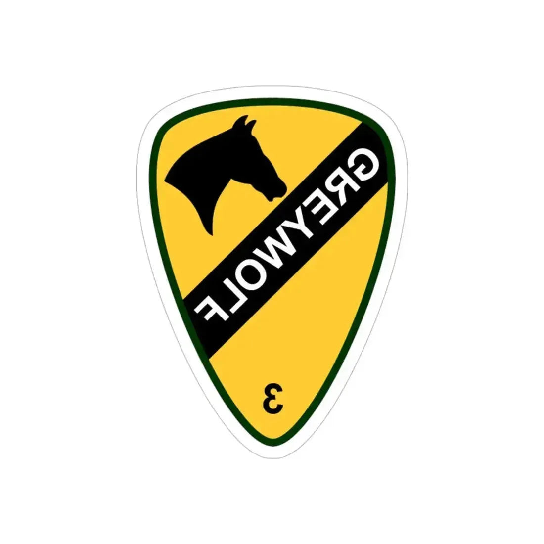 3rd Brigade Combat Team 1st Cavalry Division (U.S. Army) REVERSE PRINT Transparent Die-Cut STICKER 5 Inch Die-Cut Transparent - The Sticker Space