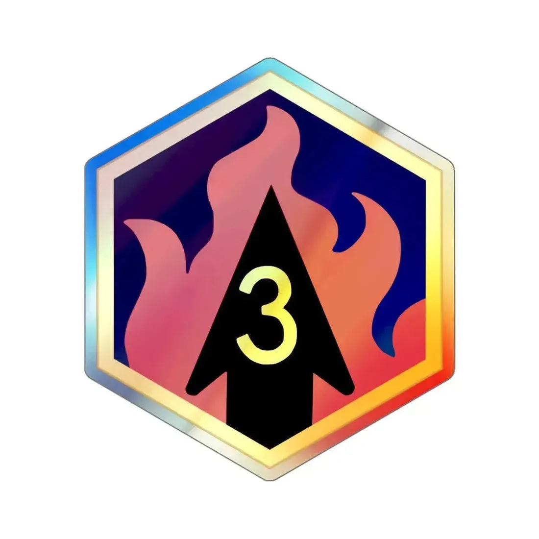3rd Chemical Brigade (U.S. Army) Holographic STICKER Die-Cut Vinyl Decal 4 Inch Holographic - The Sticker Space