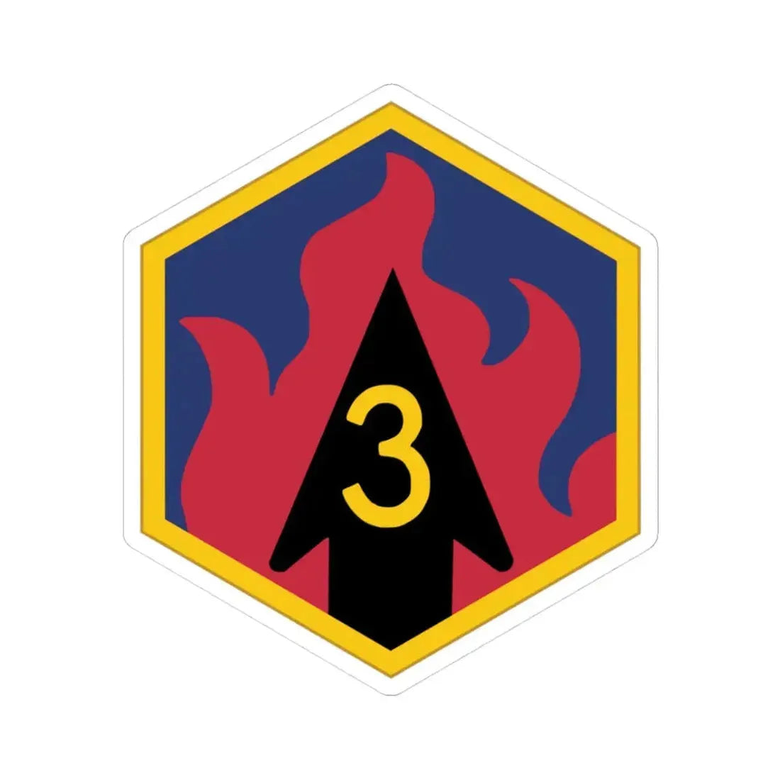 3rd Chemical Brigade (U.S. Army) STICKER Vinyl Kiss-Cut Decal 3 Inch White - The Sticker Space