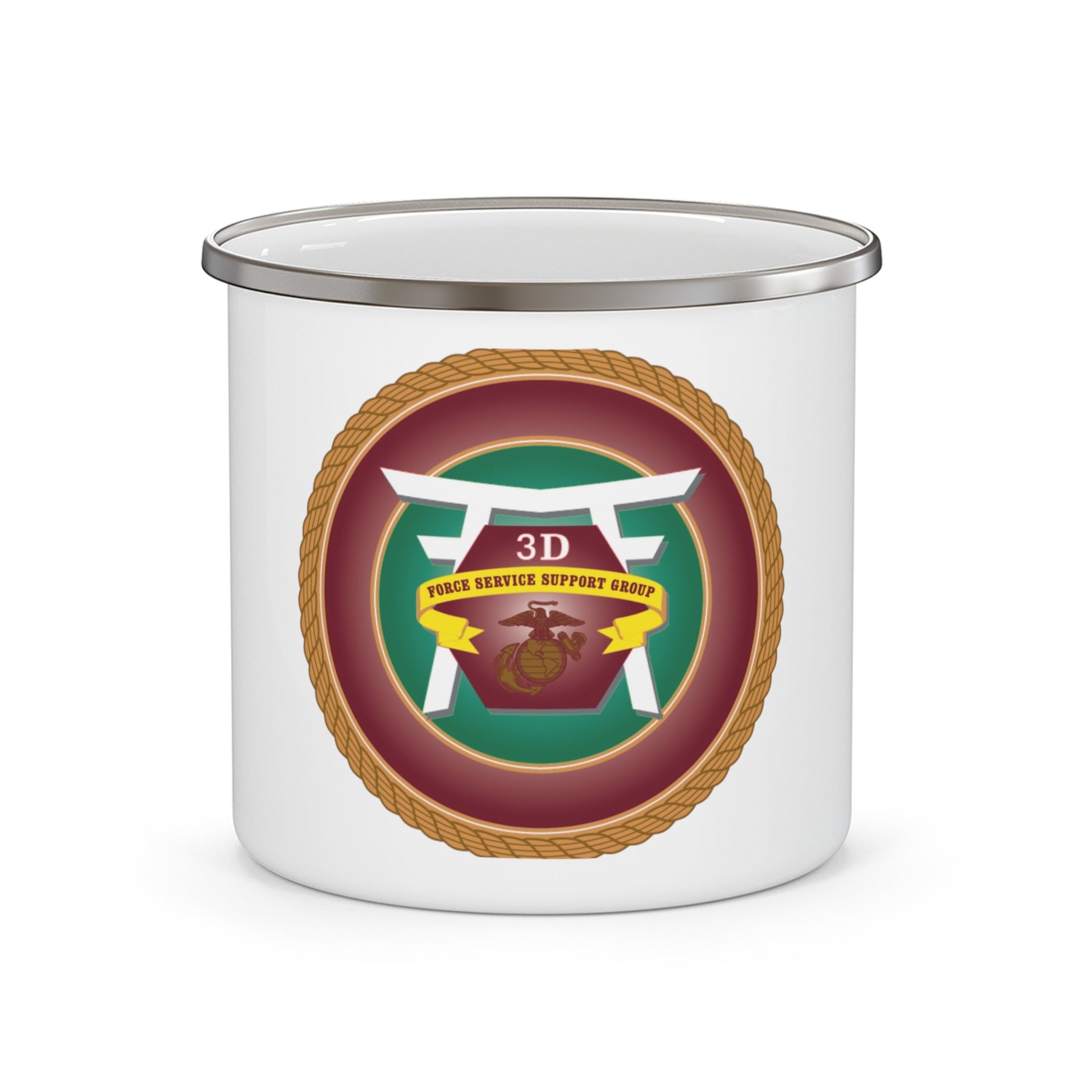 3rd Force Service Support Group 3D FSSG (USMC) Enamel Mug-12oz-The Sticker Space