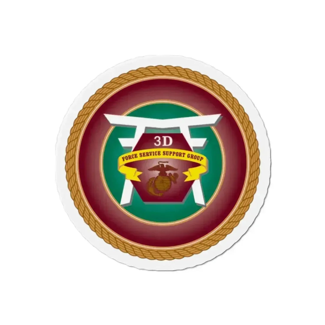 3rd Force Service Support Group 3D FSSG (USMC) Refrigerator Magnet 2 Inch - The Sticker Space