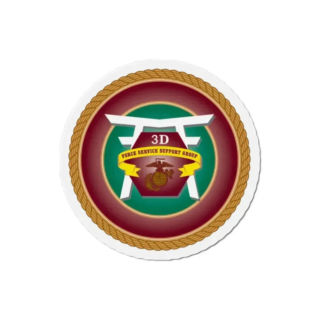3rd Force Service Support Group 3D FSSG (USMC) Refrigerator Magnet 3 Inch - The Sticker Space