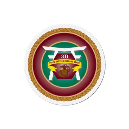 3rd Force Service Support Group 3D FSSG (USMC) Refrigerator Magnet 3 Inch - The Sticker Space
