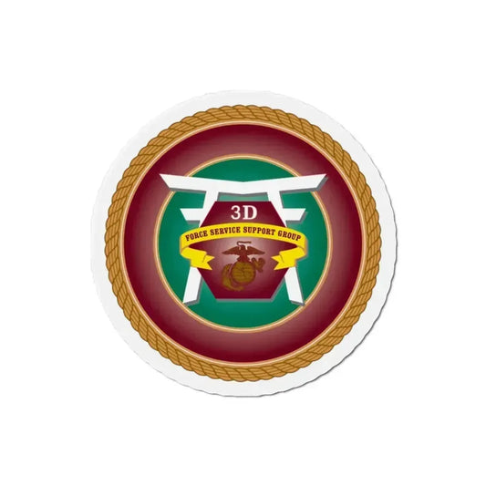 3rd Force Service Support Group 3D FSSG (USMC) Refrigerator Magnet 3 Inch - The Sticker Space