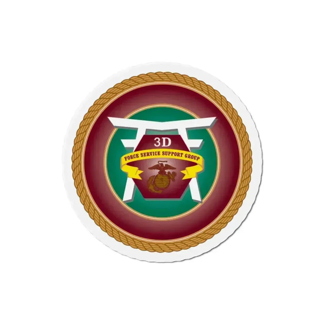 3rd Force Service Support Group 3D FSSG (USMC) Refrigerator Magnet 4 Inch - The Sticker Space