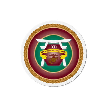 3rd Force Service Support Group 3D FSSG (USMC) Refrigerator Magnet 4 Inch - The Sticker Space