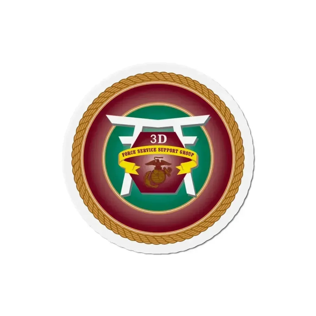 3rd Force Service Support Group 3D FSSG (USMC) Refrigerator Magnet 5 Inch - The Sticker Space