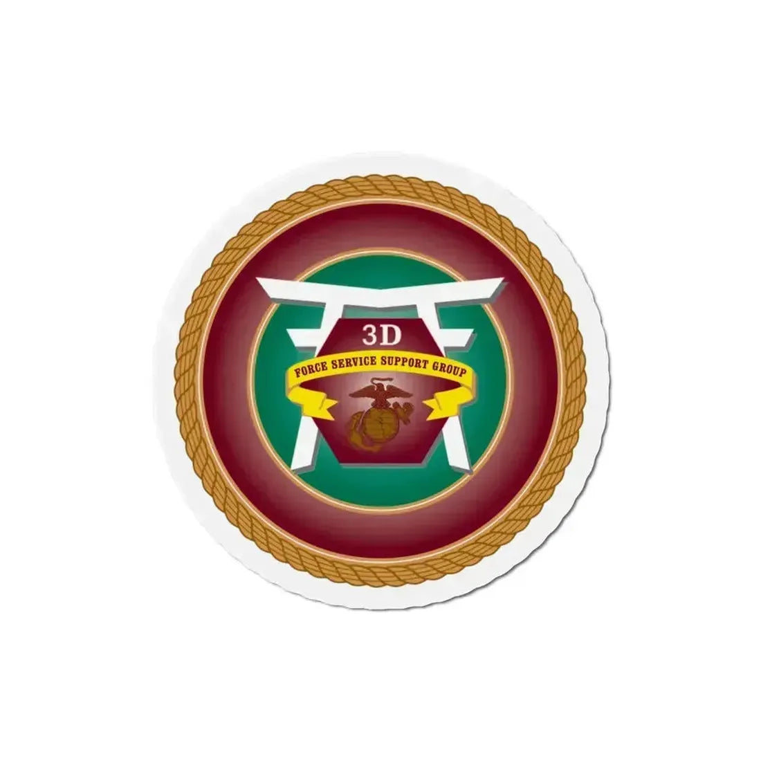 3rd Force Service Support Group 3D FSSG (USMC) Refrigerator Magnet 6 Inch - The Sticker Space