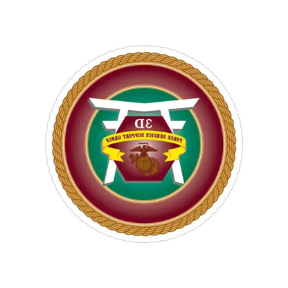 3rd Force Service Support Group 3D FSSG (USMC) REVERSE PRINT Transparent Die-Cut STICKER - The Sticker Space