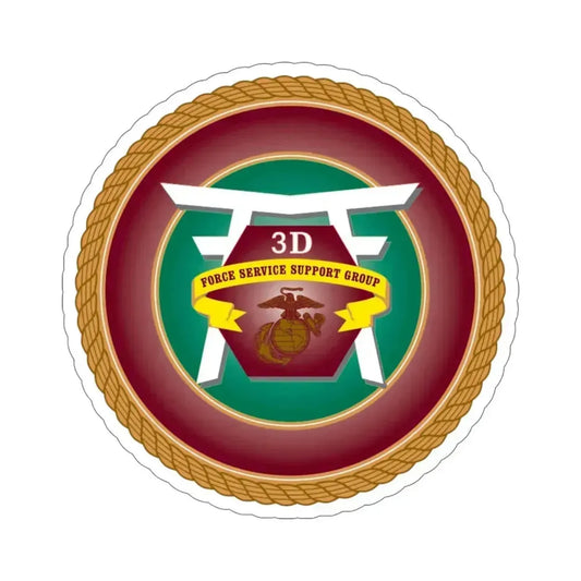 3rd Force Service Support Group 3D FSSG (USMC) STICKER Vinyl Die-Cut Decal 6 Inch - The Sticker Space