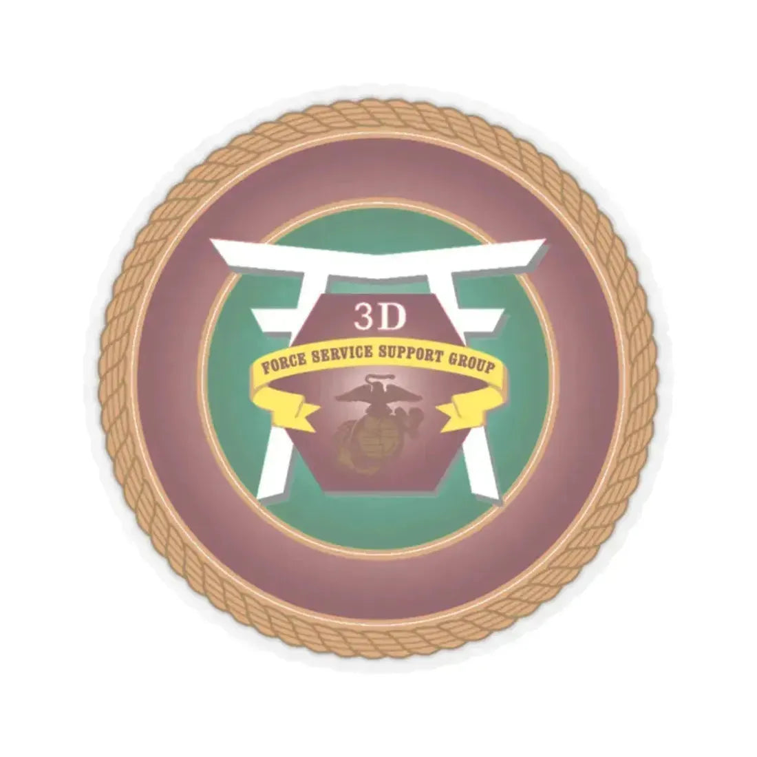 3rd Force Service Support Group 3D FSSG (USMC) STICKER Vinyl Kiss-Cut Decal 2 Inch Transparent - The Sticker Space