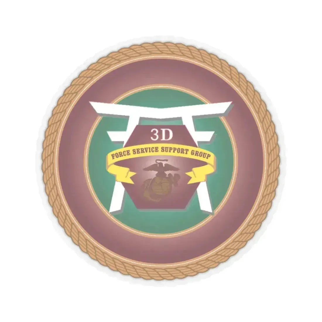 3rd Force Service Support Group 3D FSSG (USMC) STICKER Vinyl Kiss-Cut Decal 3 Inch Transparent - The Sticker Space