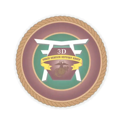 3rd Force Service Support Group 3D FSSG (USMC) STICKER Vinyl Kiss-Cut Decal 4 Inch Transparent - The Sticker Space