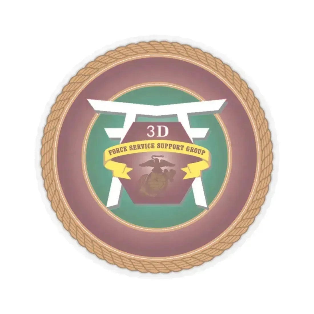 3rd Force Service Support Group 3D FSSG (USMC) STICKER Vinyl Kiss-Cut Decal 6 Inch Transparent - The Sticker Space