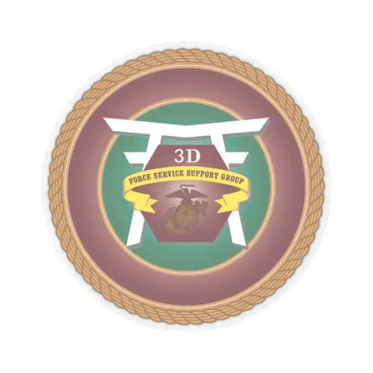 3rd Force Service Support Group 3D FSSG (USMC) STICKER Vinyl Kiss-Cut Decal 6 Inch Transparent - The Sticker Space