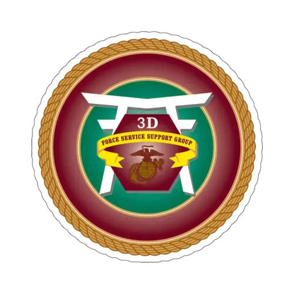 3rd Force Service Support Group 3D FSSG (USMC) STICKER Vinyl Kiss-Cut Decal 6 Inch White - The Sticker Space