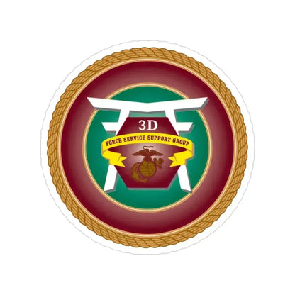 3rd Force Service Support Group 3D FSSG (USMC) Transparent STICKER Die-Cut Vinyl Decal 3 Inch - The Sticker Space
