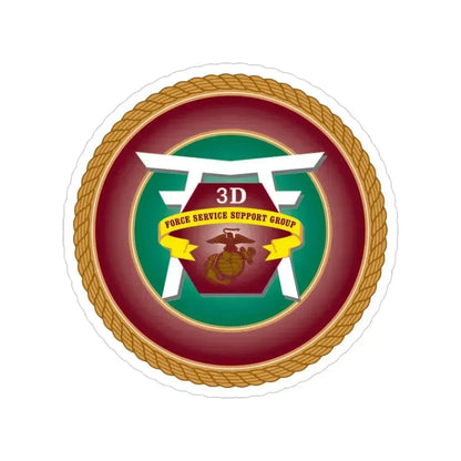3rd Force Service Support Group 3D FSSG (USMC) Transparent STICKER Die-Cut Vinyl Decal 4 Inch - The Sticker Space