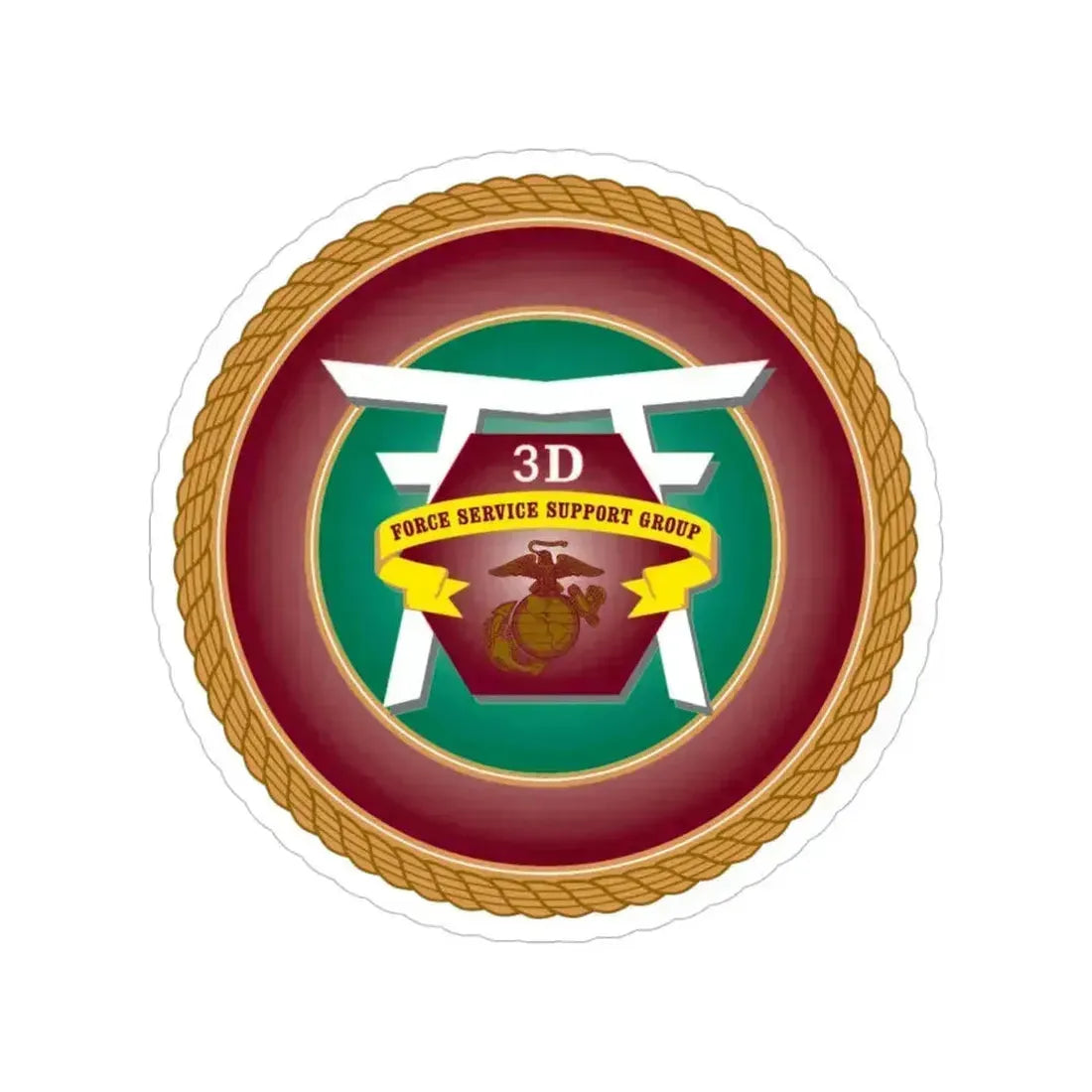 3rd Force Service Support Group 3D FSSG (USMC) Transparent STICKER Die-Cut Vinyl Decal 5 Inch - The Sticker Space