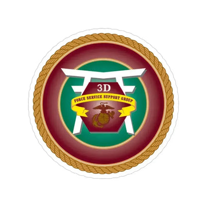 3rd Force Service Support Group 3D FSSG (USMC) Transparent STICKER Die-Cut Vinyl Decal 5 Inch - The Sticker Space