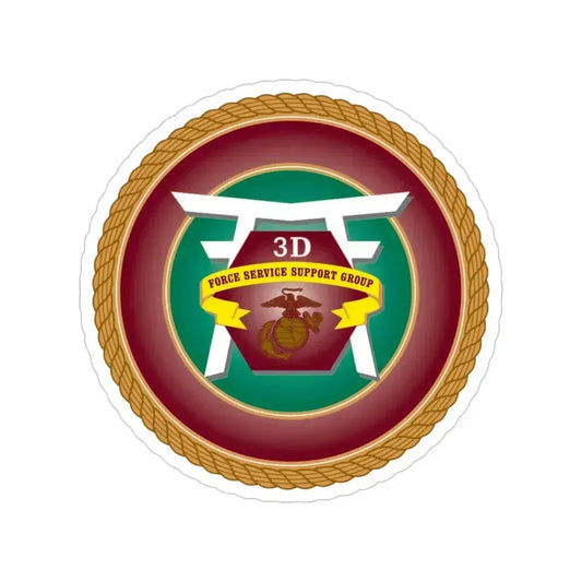 3rd Force Service Support Group 3D FSSG (USMC) Transparent STICKER Die-Cut Vinyl Decal 6 Inch - The Sticker Space