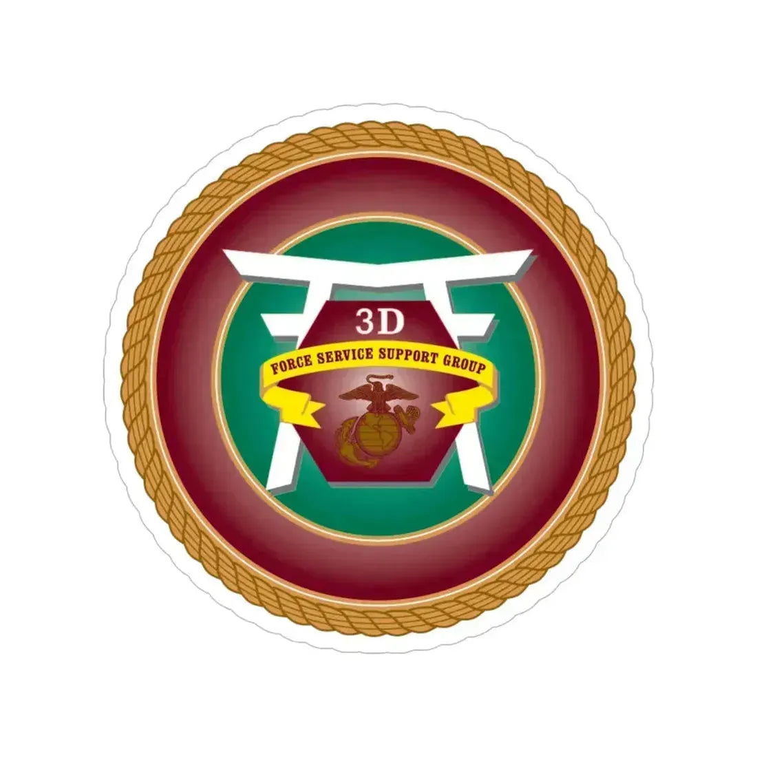 3rd Force Service Support Group 3D FSSG (USMC) Transparent STICKER Die-Cut Vinyl Decal - The Sticker Space